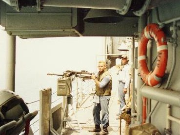 40 mm grenade launcher, Desert Storm, USS Kauffman, 1991