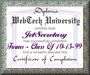 HTML Diploma No.3 from WebTech University