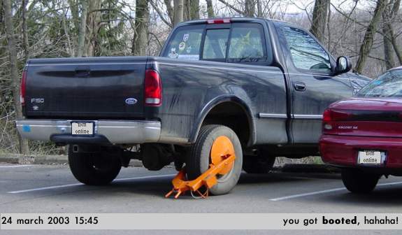 you got BOOTED
