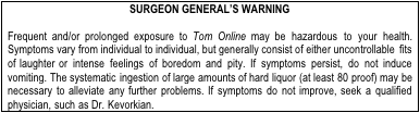 Surgeon General's Warning