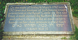 [ Clifford's Tower: Commemorative Tablet ]