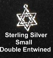 Sterling Silver Small Double Entwinded Star of David Charm