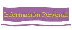 Informaci�n Personal
