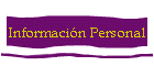 Informaci�n Personal