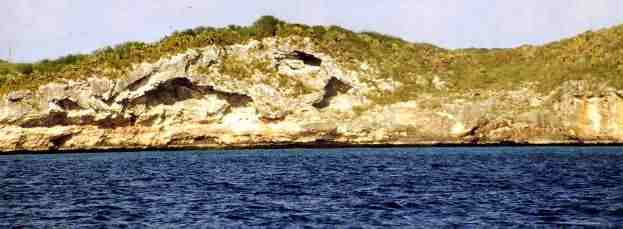 Cliff strewn coastline, Eleuthera