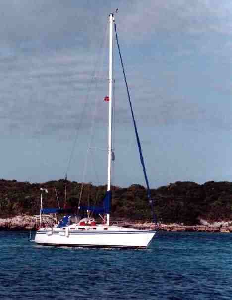 C's Choice at anchor.