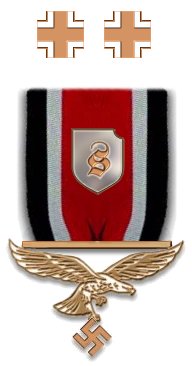 Honorable Mention in Bronze, with accompanying Iron Cross cufflinks, also in bronze.