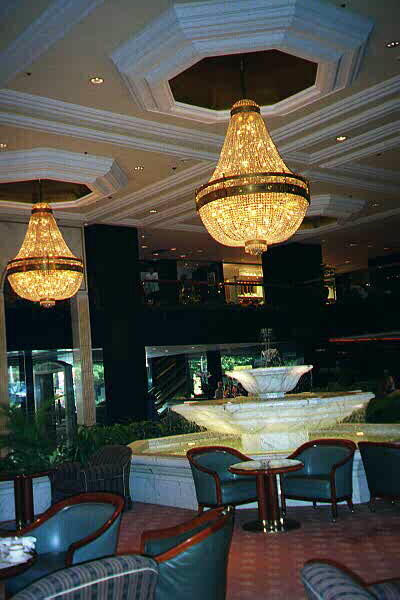 Lobby of the Shangrila Hotel in Hong Kong