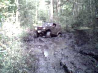 Chris got stuck when he turned around to get me out