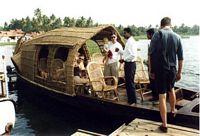 The boat we took on a 3-hour tour of the backwaters