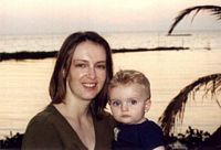 Susan and Ben at sunset - December 31, 2001