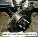 Hub and dics fitted on the upright