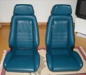 Recaros recovered in blue leather