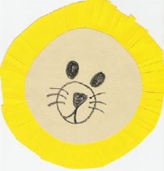 student art work of a lion
