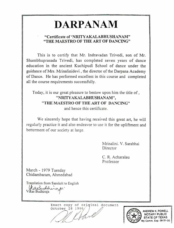 darpan certificate