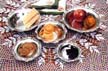 Served table with centers