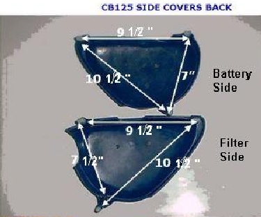 CB 125 Battery and Filter Side Cover-Measures