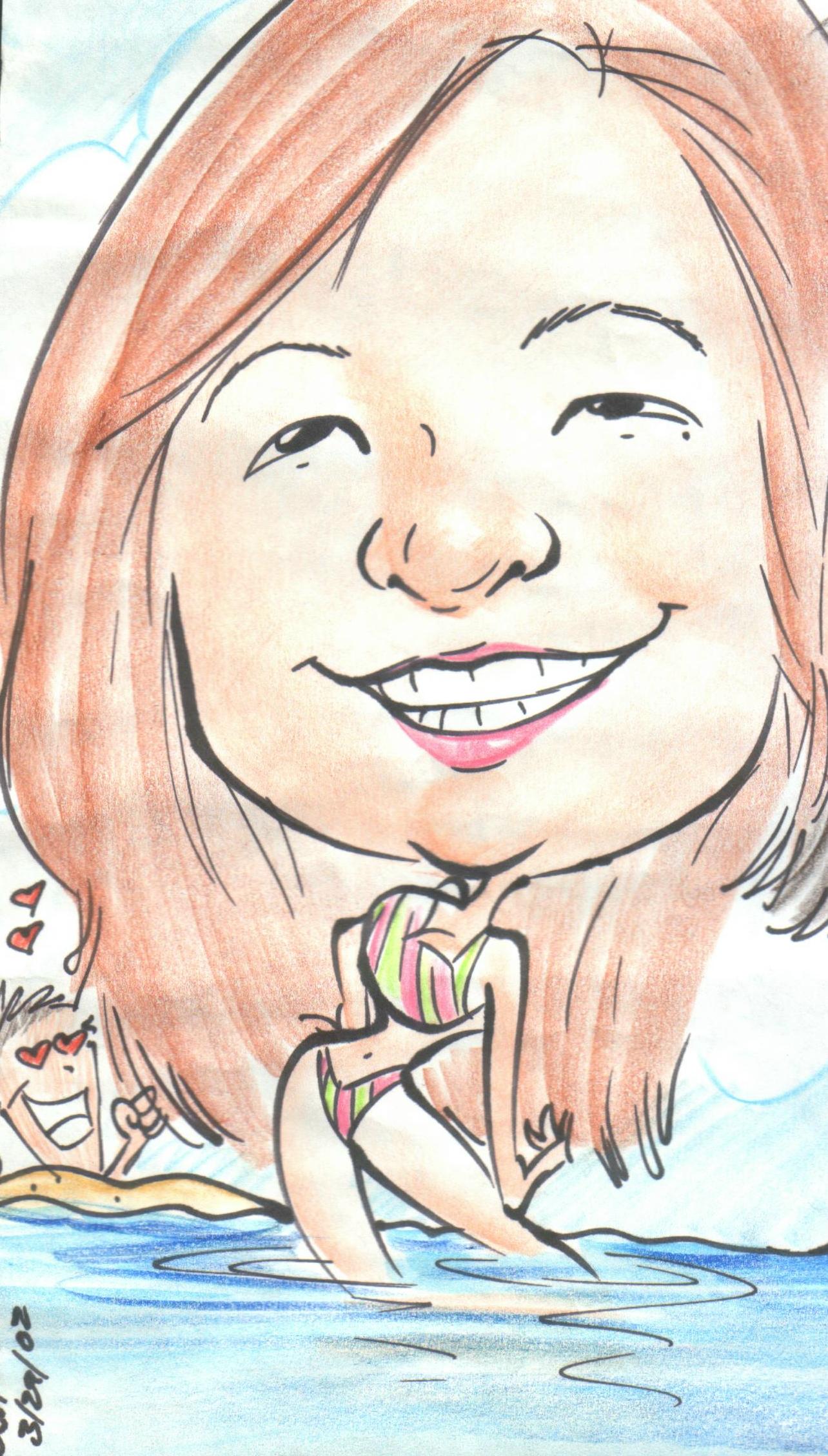 caricature of mama taken in sea world