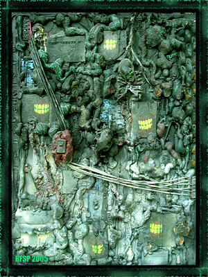 CONSUMED, Mixed media on canvas.&nbsp;&nbsp; RF STEWART