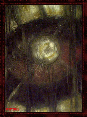 PCP (Punctured Chromed Perception) Oil on canvas. (Detail)&nbsp; RF STEWART