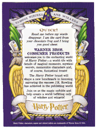 Back of card