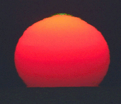 The setting sun