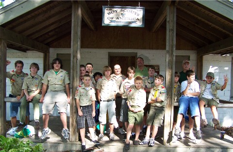 Troop 89 at Entrance to Camp Comer