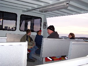 The windy and COLD ride on the Ferry to Sapelo Island