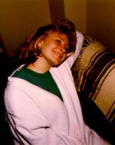 Picture: Kristen in her college dorm room.