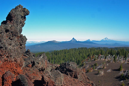 Clear day with interesting rock.