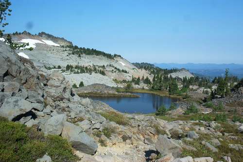 Pond just north of 7010 foot pass.