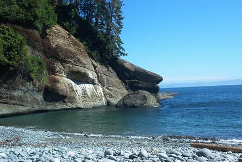 Not much shoreline to walk!