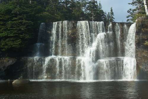 Lots of water flowing.