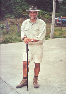 Jim at home after 123 miles Rainy Pass to Stevens Pass.