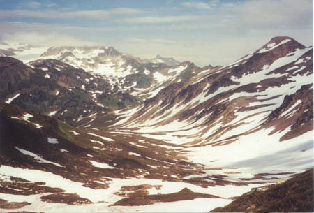 Looking north from Red Pass.