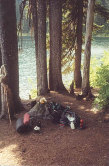 Campsite at Mirror Lake.