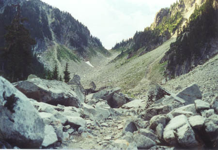Valley on way to Pieper Pass from Glacier Lake.