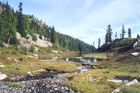 Nice pond at top of ridge between Waptus and Spectical Lakes.