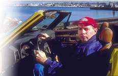 [photo of jim driving his car]