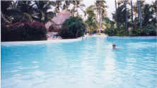 Veronica at the pool, Melia Bavaro All Suites, Dominican Republic