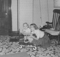 April 1956, Jim with sister Cheryl