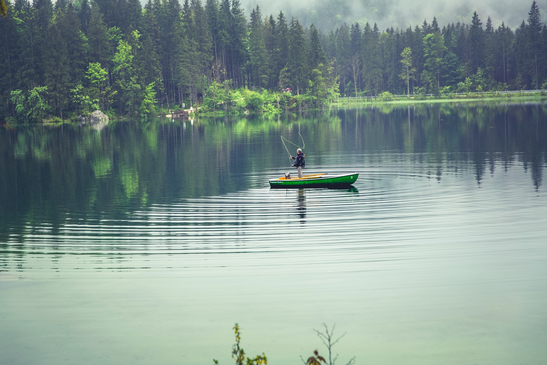 Fishing on a Lake