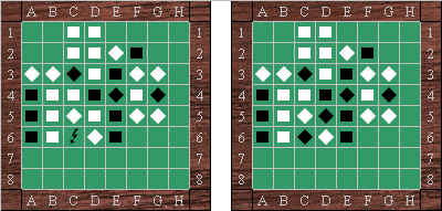 Ejemplo de reversi con giro de fichas