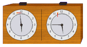 Dibujo de un reloj anal&oacute;gico