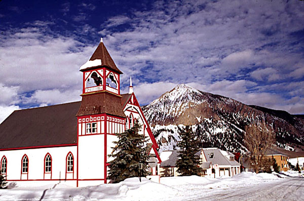 Church and Mountain