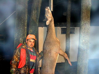 125 pound doe, foggy night in Perry county.
