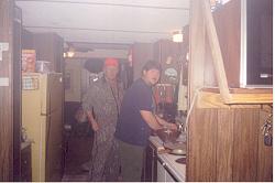 Ron's smokin' up the place (cooking)