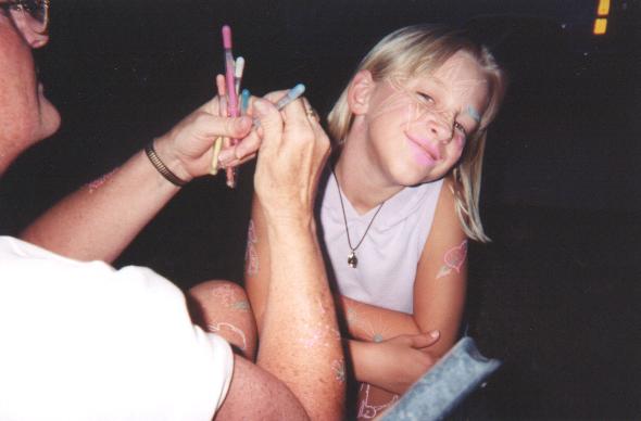 Face painting.