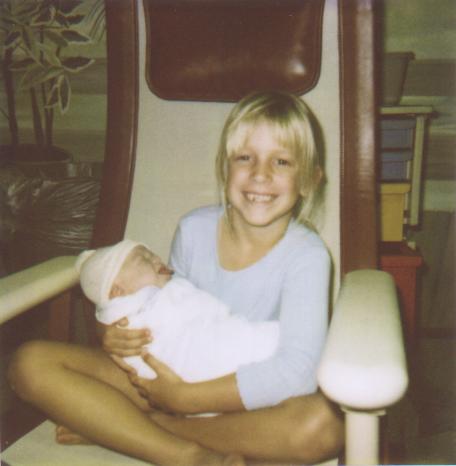 The proud big sister.