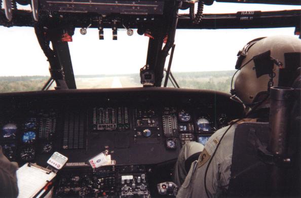 Short final for a roll-on landing